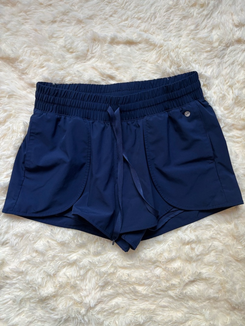 UniPro Navy Athletic Shorts Women’s L Elastic Waist Drawstring